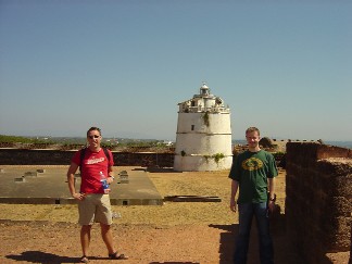  Mike and Bryan in front of the old lighthouse.