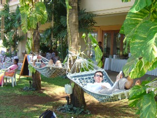  Hanging in the hammocks.